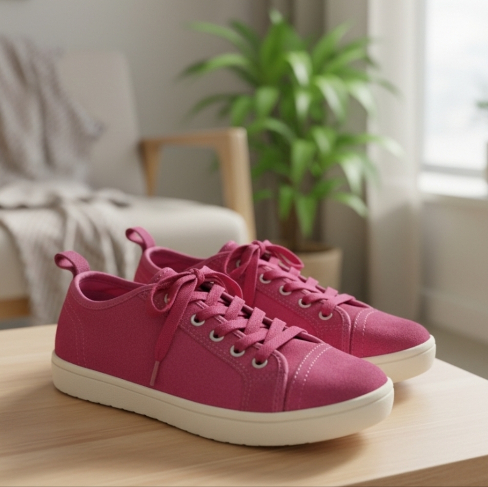 KOOLABURRA UGG Lace Up Pink Suede Sneakers Little Girl Sz 13